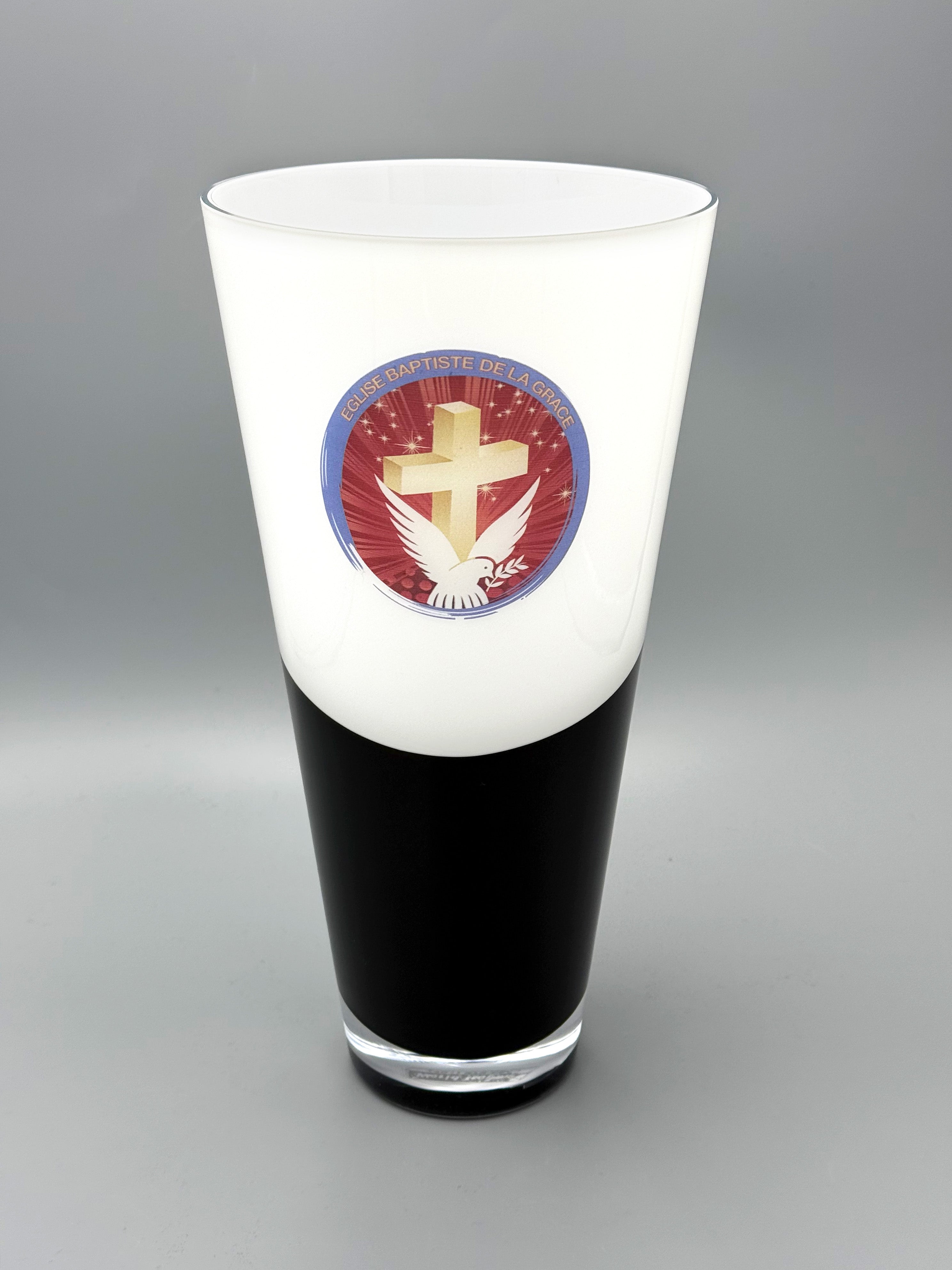 Black and White Glass Vase