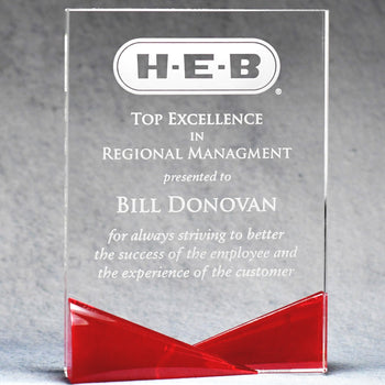 Clear Crystal with Bow-Tie Blue & Red Accents   ÂÂÂ