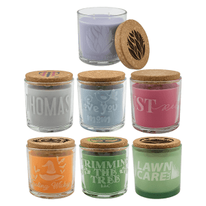 14 oz. Scented Candle in a Glass Holder with Cork Lid
