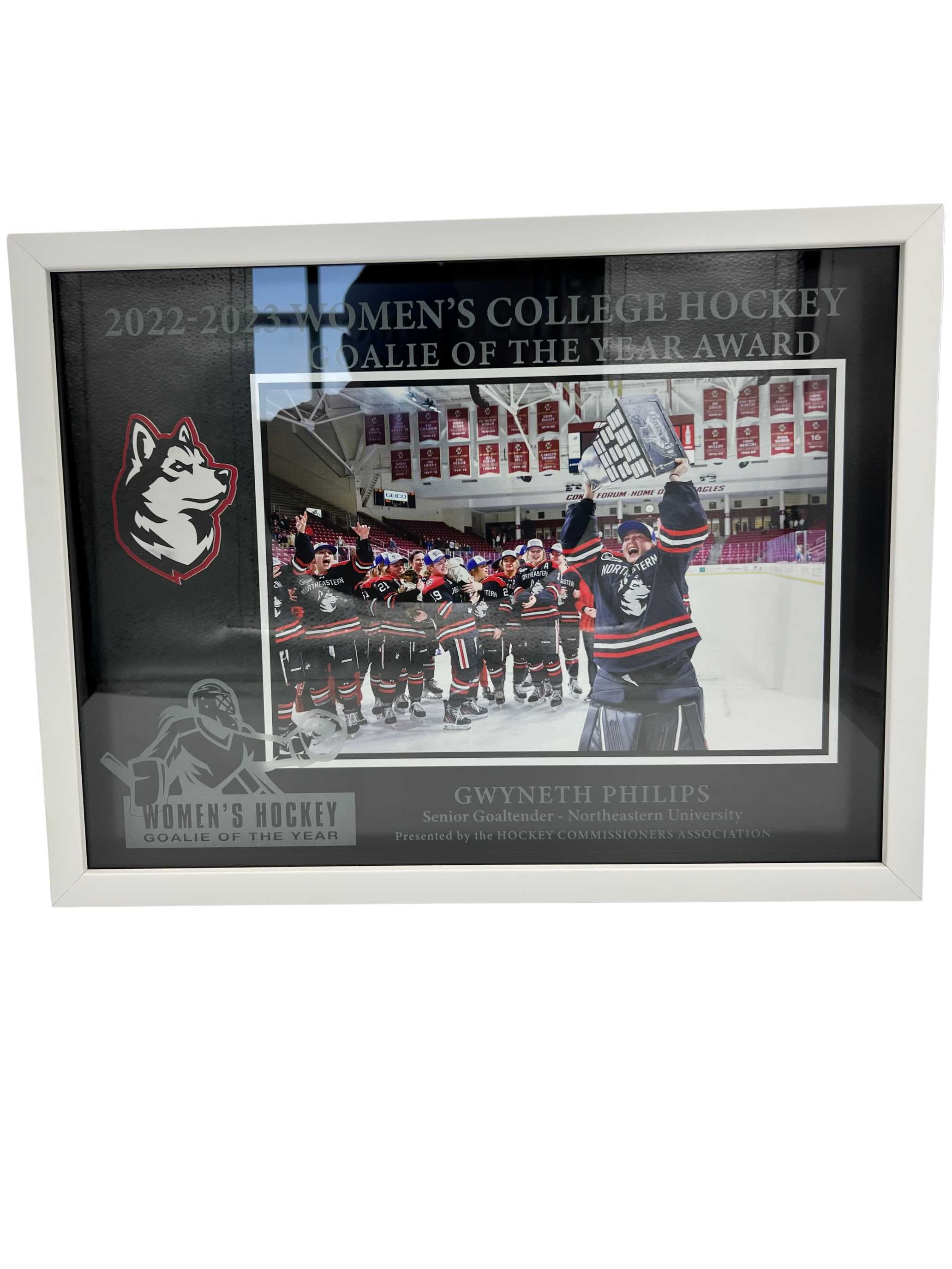 Custom Framing that incorporates full color imprint and glass etching.