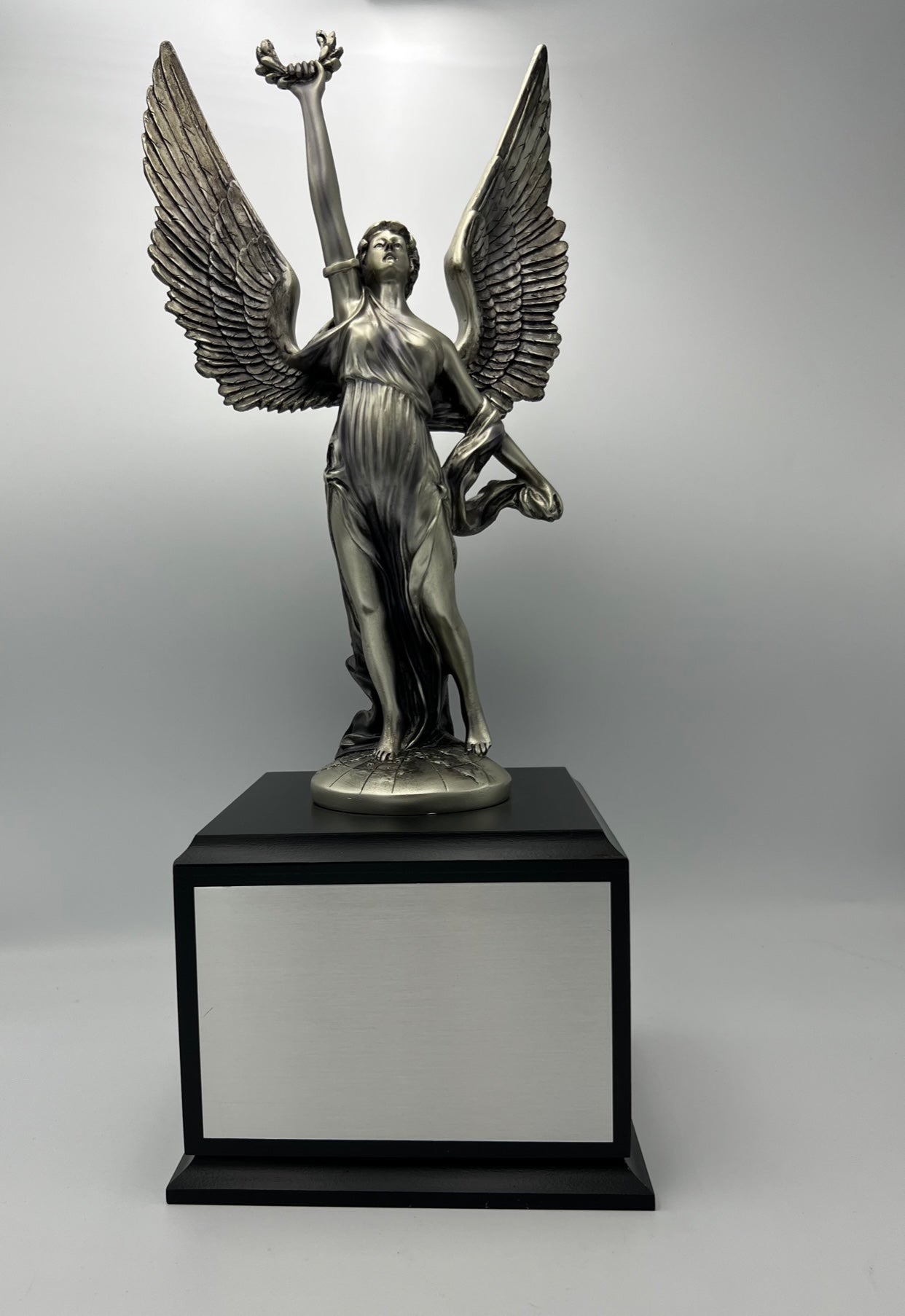 Winged Women Antique Silver Resin