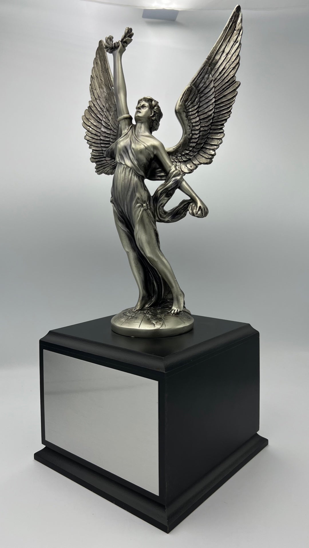 Winged Women Antique Silver Resin
