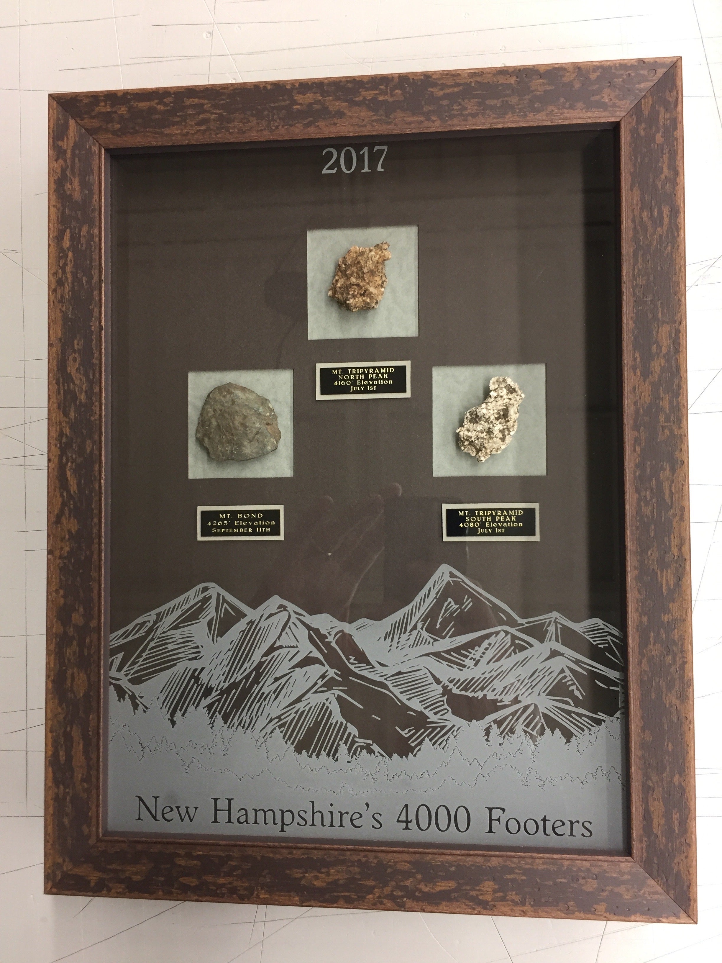 Custom Shadow Box with Glass Etching
