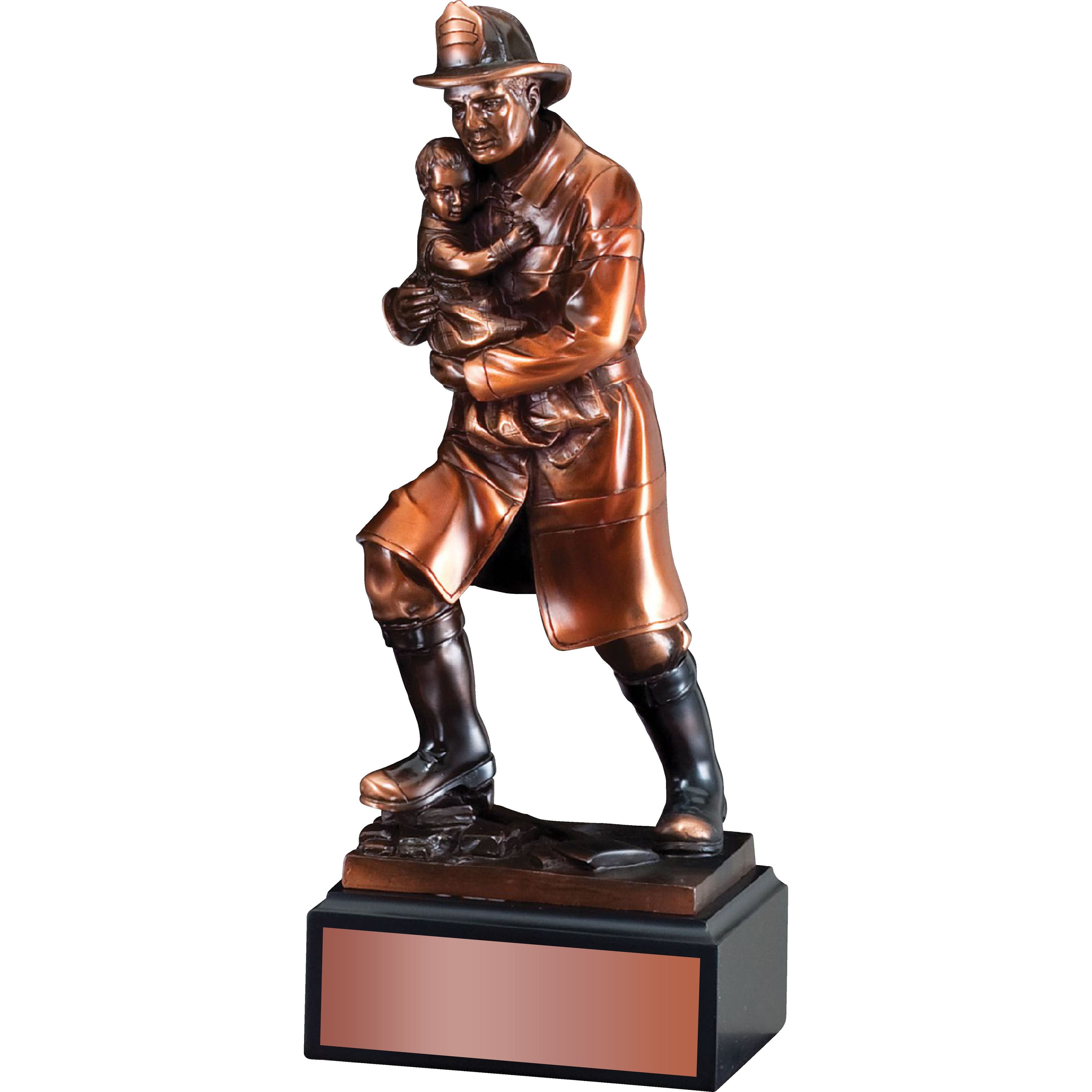 First Responder Rescue with Child Statue