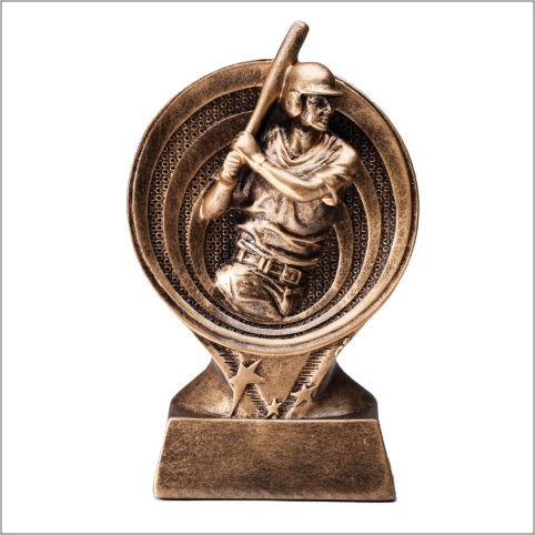 Male batter in bronze resin