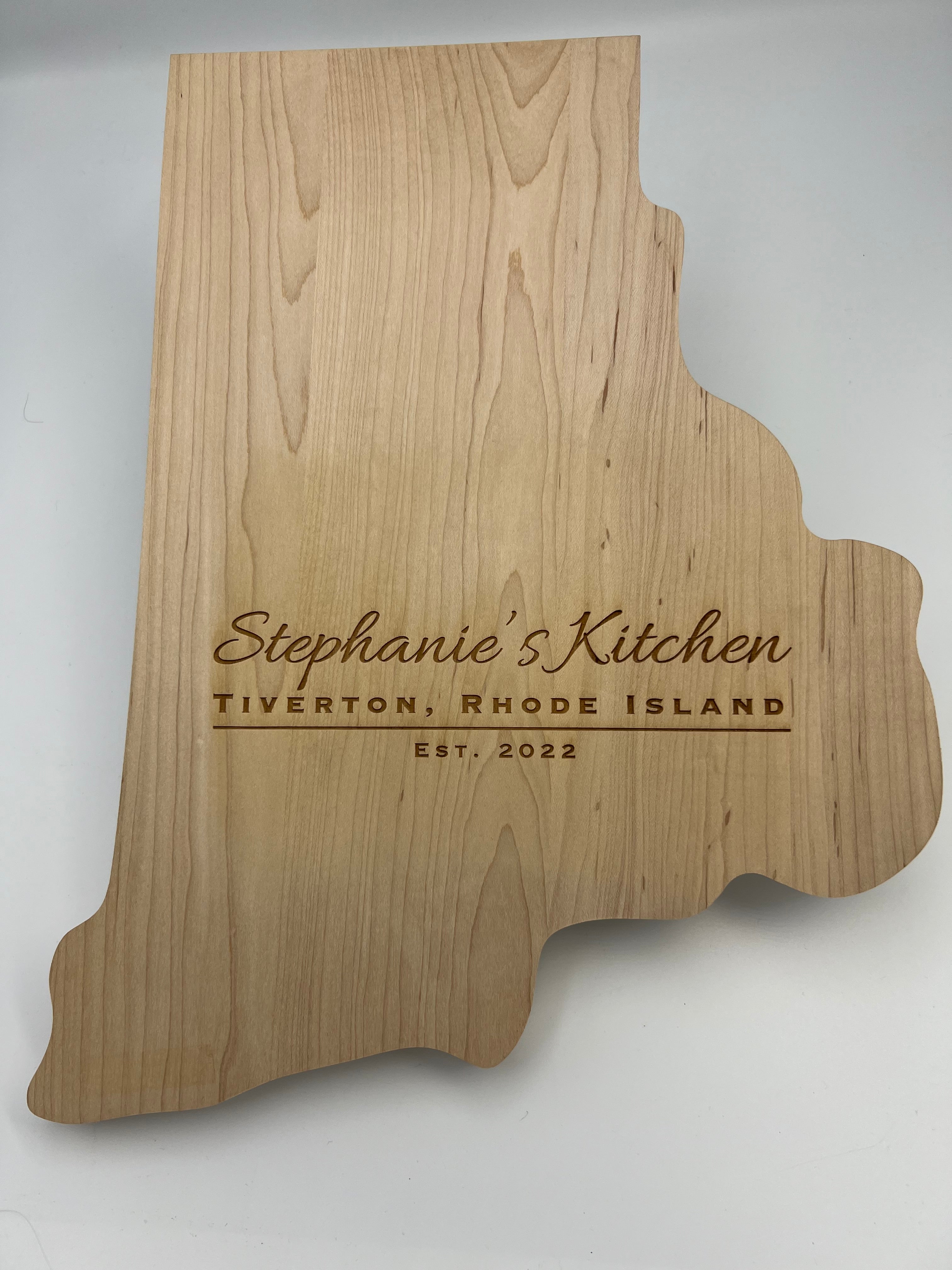 Rhode Island Shaped Cutting Board