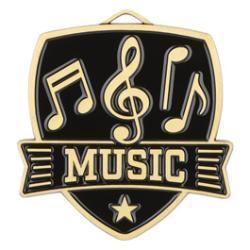 Music medal with neck ribbon