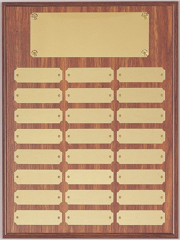 Walnut Finish 24 plate Perpetual Plaque