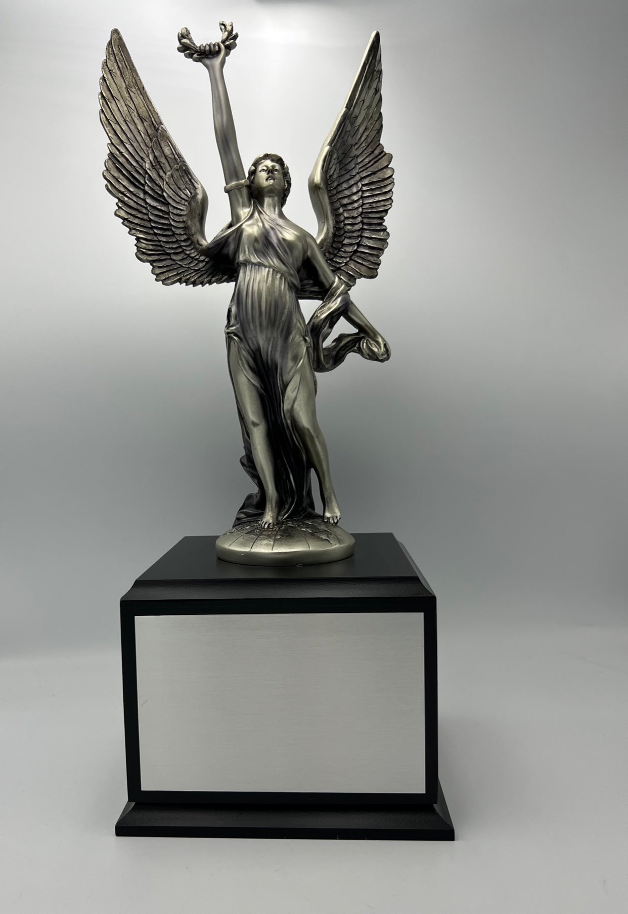 Winged Women Antique Silver Resin