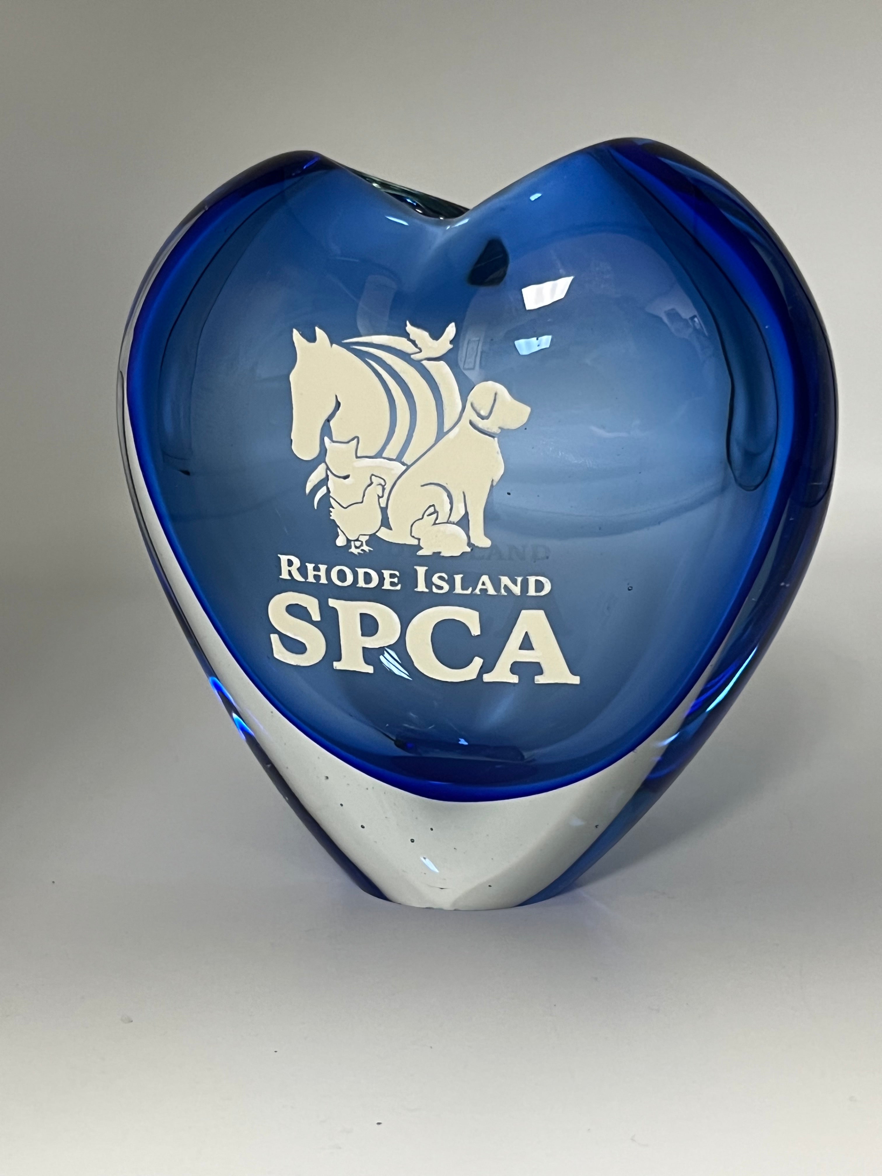 Blue Heart Bud Vase