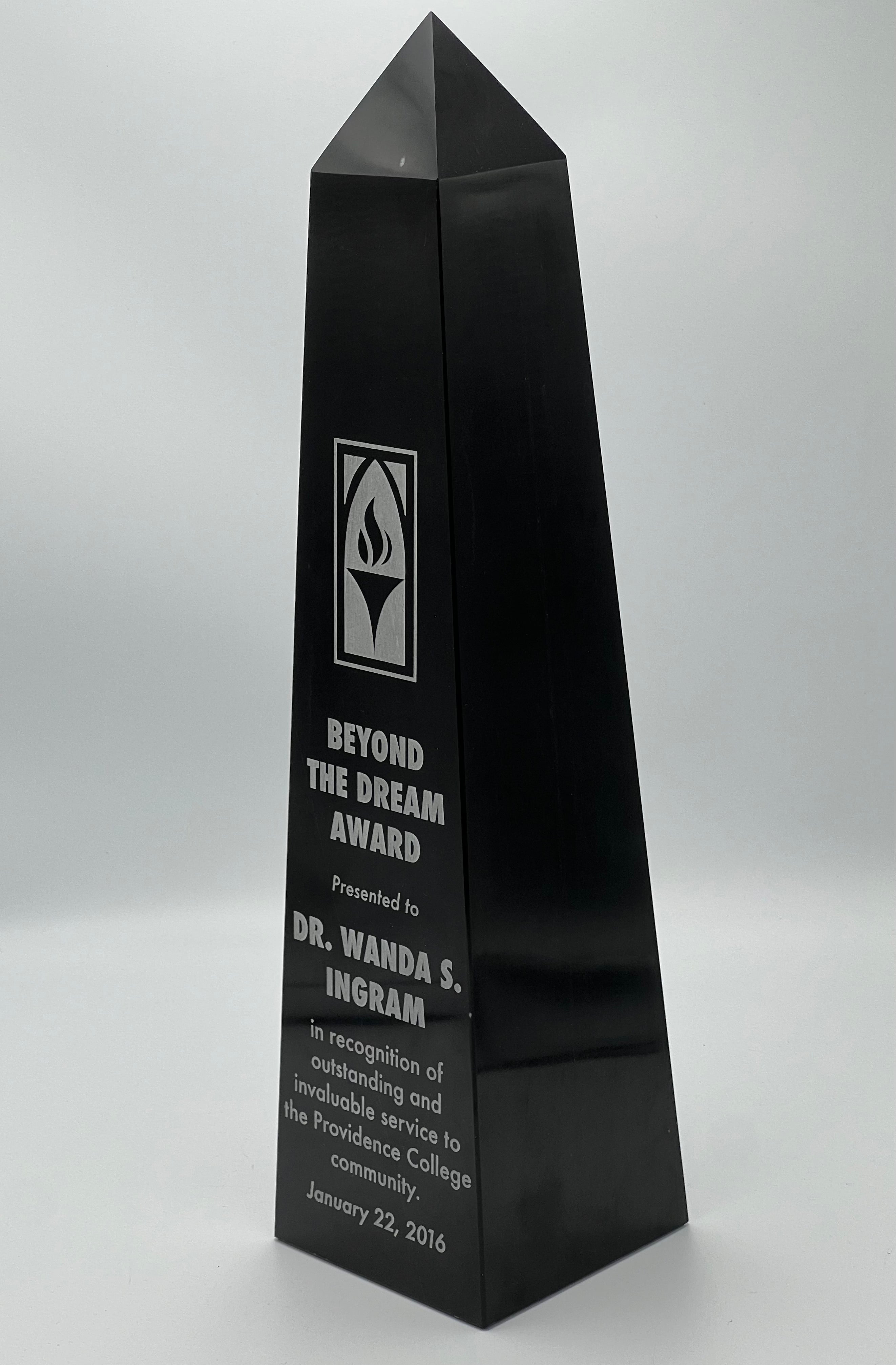 Jet Black Marble Xtra Large Obelisk