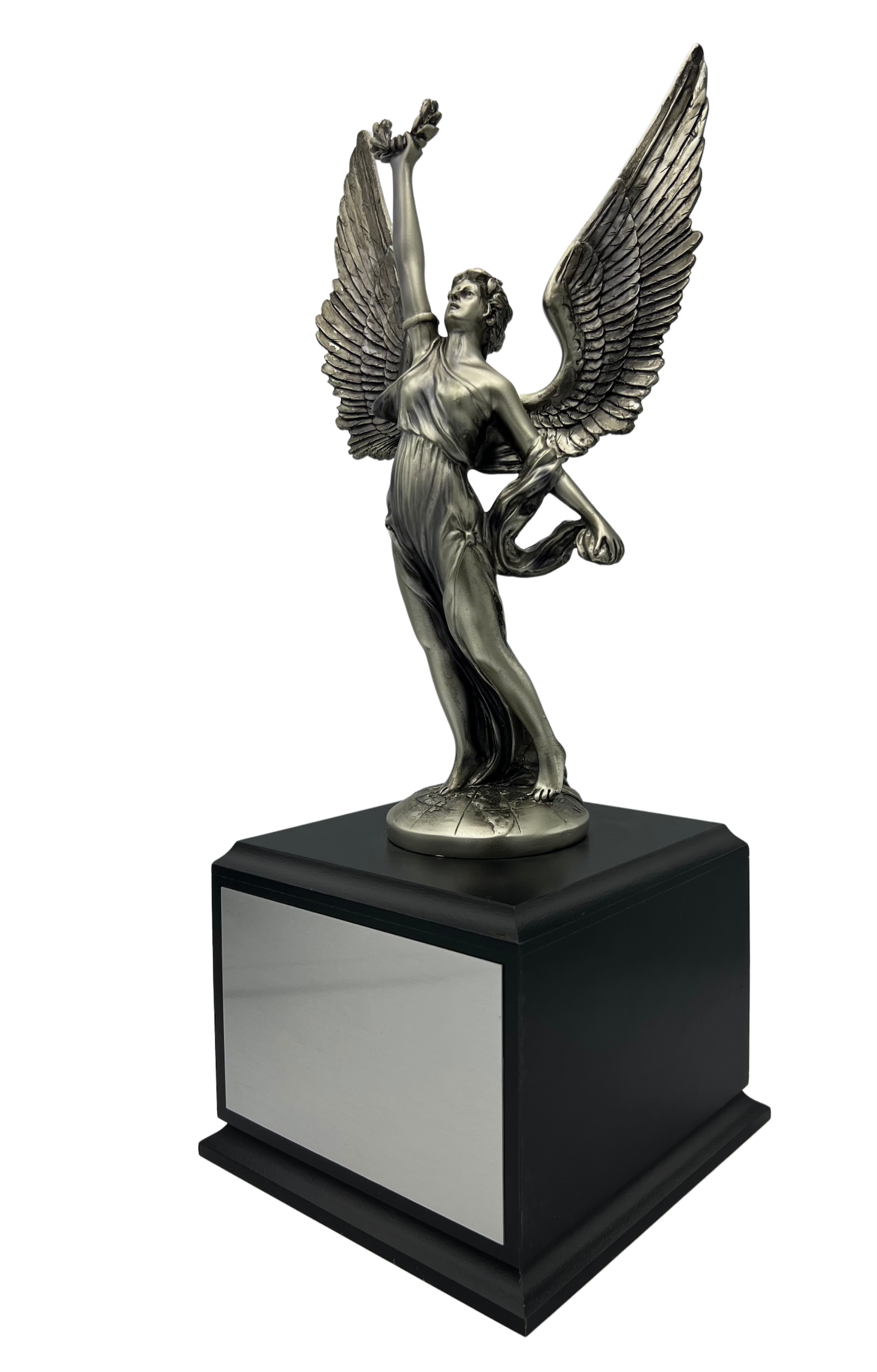 Winged Women Antique Silver Resin