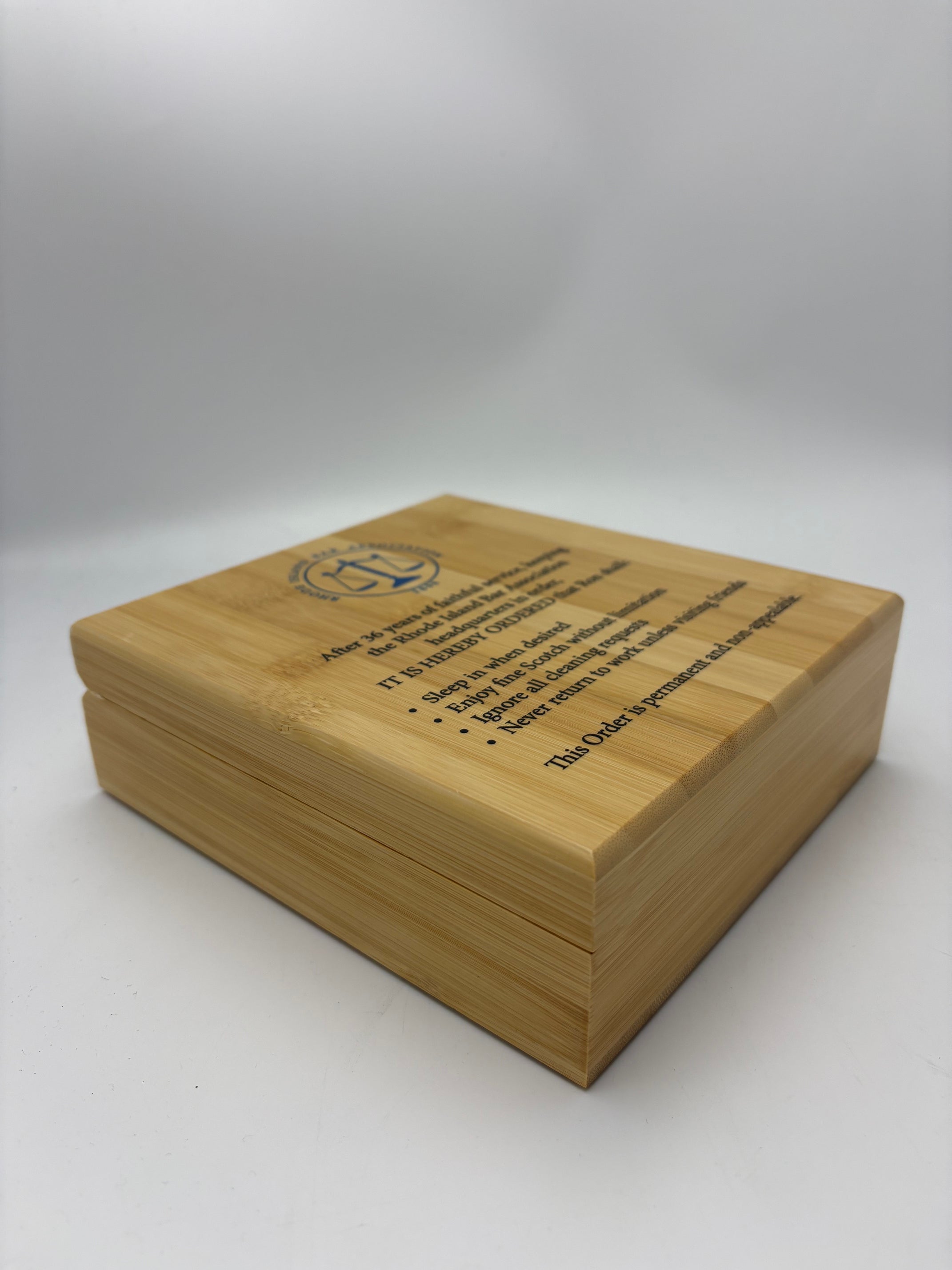 Bamboo whisky stone gift set