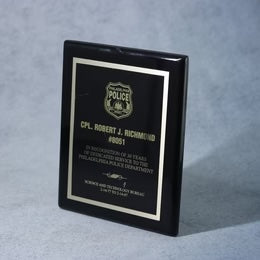 Executive Ebony Pianowood Finish Plaque