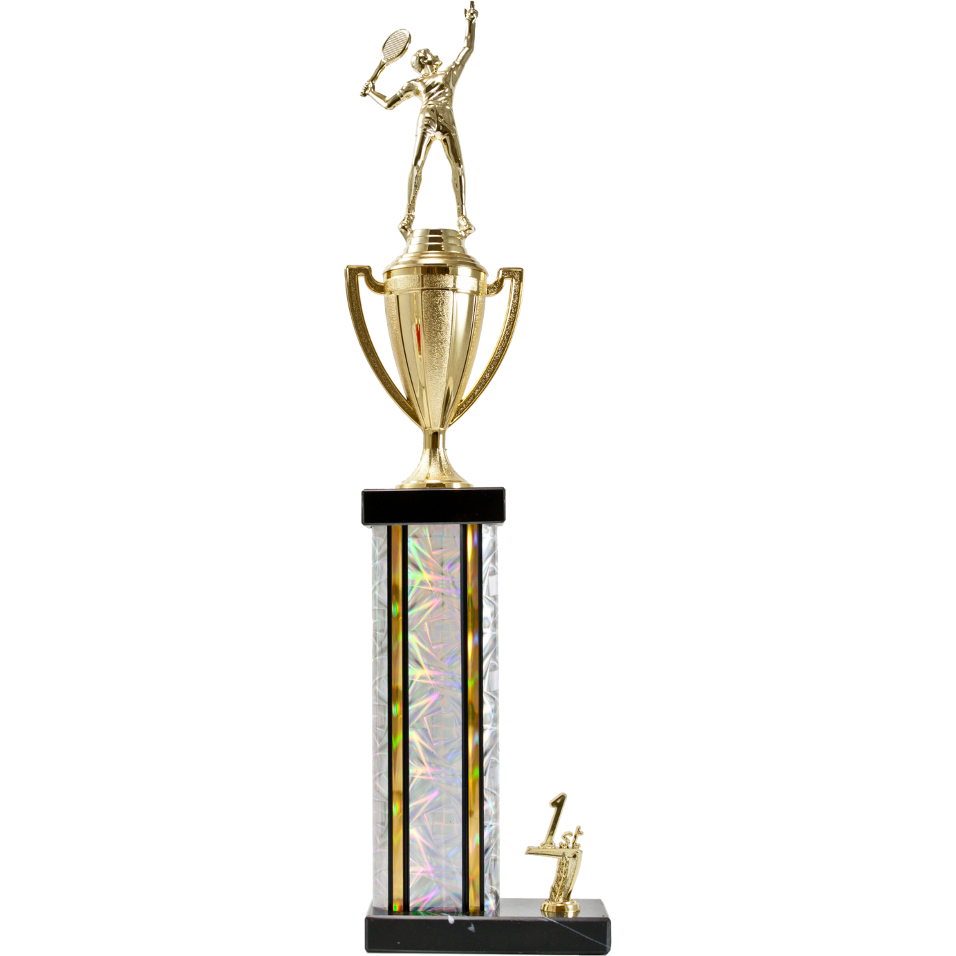 Rectangle Column Trophy with Cup